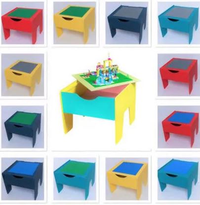 Лего-стол  Кубик цветной 1